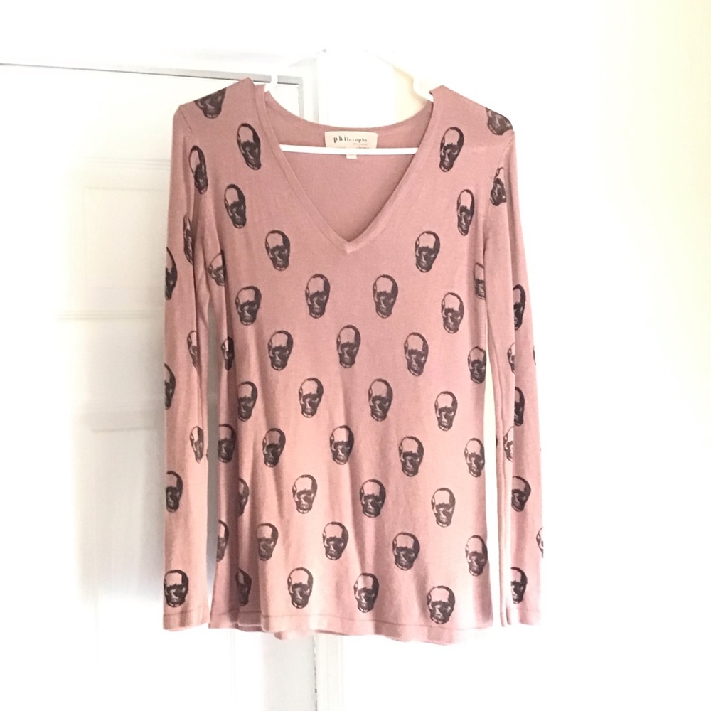 Philosophy SKULL VNECK sweater